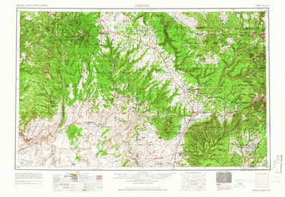 United States Geological Survey Cortez, CO-UT-NM (1966, 250000-Scale) digital map