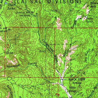 United States Geological Survey Cortez, CO-UT-NM (1966, 250000-Scale) digital map