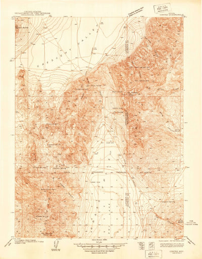 United States Geological Survey Cortez, NV (1938, 48000-Scale) digital map