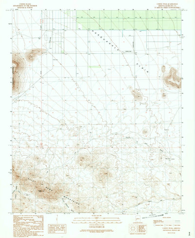 United States Geological Survey Cortez Peak, AZ (1989, 24000-Scale) digital map