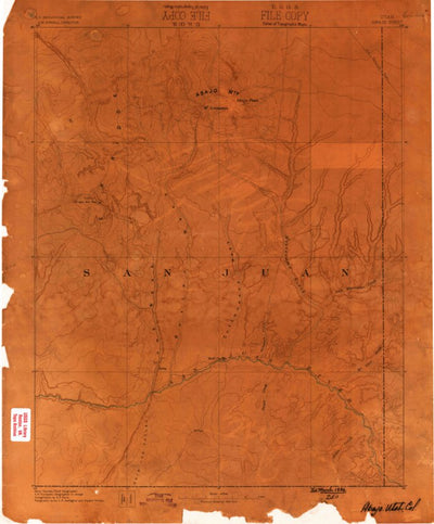 United States Geological Survey Cortez W, CO-UT (1886, 250000-Scale) digital map