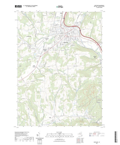 United States Geological Survey Cortland, NY (2023, 24000-Scale) digital map