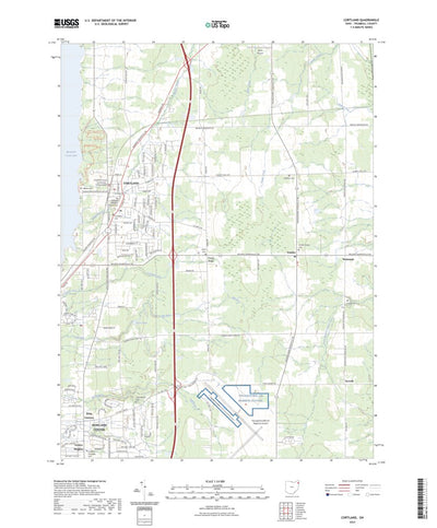 United States Geological Survey Cortland, OH (2023, 24000-Scale) digital map