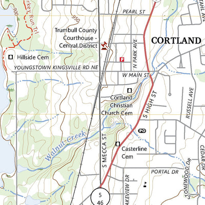 United States Geological Survey Cortland, OH (2023, 24000-Scale) digital map