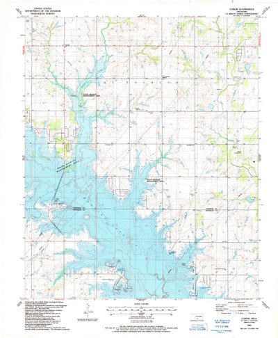 United States Geological Survey Corum, OK (1987, 24000-Scale) digital map