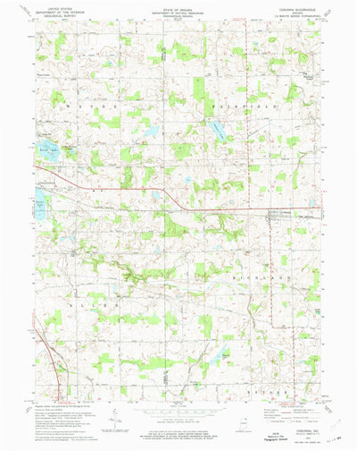 United States Geological Survey Corunna, IN (1973, 24000-Scale) digital map
