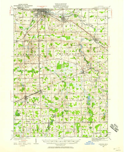 United States Geological Survey Corunna, MI (1926, 62500-Scale) digital map