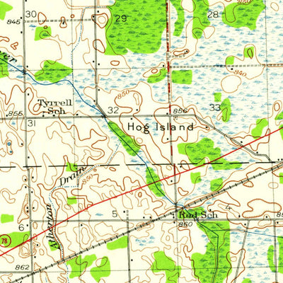 United States Geological Survey Corunna, MI (1926, 62500-Scale) digital map