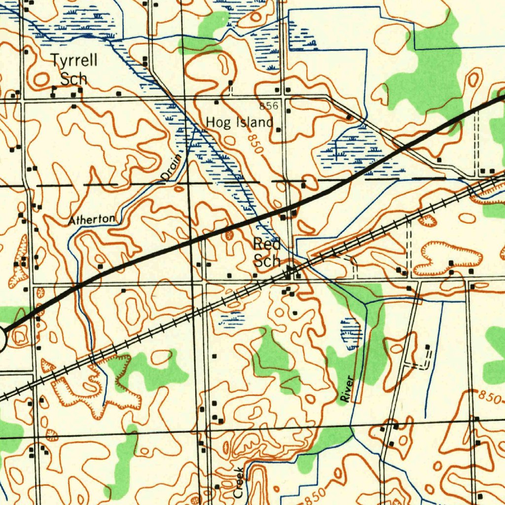 Corunna, MI (1944, 62500Scale) Map by United States Geological Survey