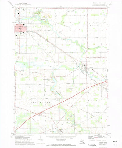 United States Geological Survey Corunna, MI (1972, 24000-Scale) digital map