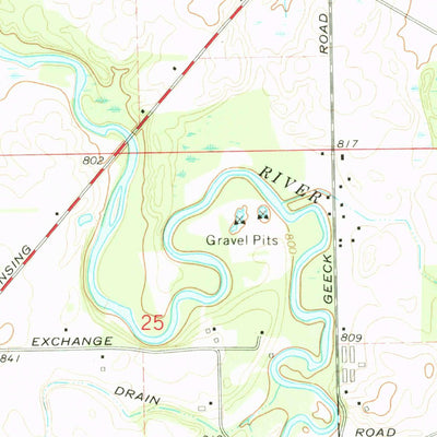 United States Geological Survey Corunna, MI (1972, 24000-Scale) digital map