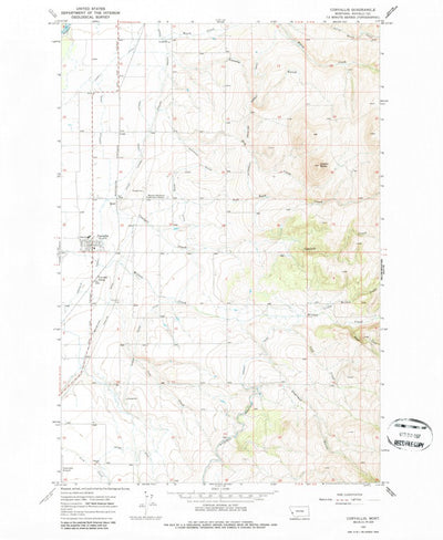United States Geological Survey Corvallis, MT (1967, 24000-Scale) digital map