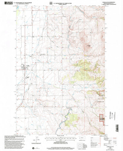 United States Geological Survey Corvallis, MT (1998, 24000-Scale) digital map