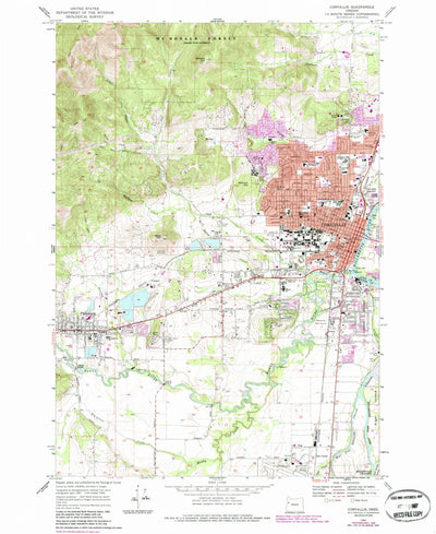 United States Geological Survey Corvallis, OR (1969, 24000-Scale) digital map
