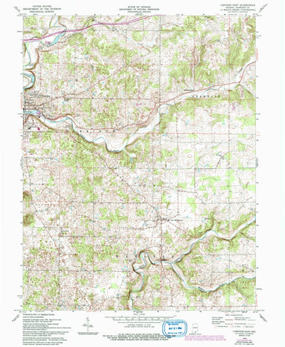 United States Geological Survey Corydon East, IN (1966, 24000-Scale) digital map