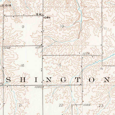 United States Geological Survey Corydon, IA (1934, 62500-Scale) digital map