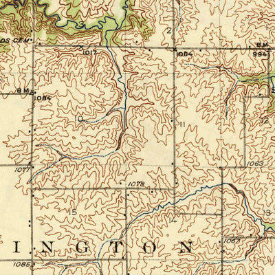 United States Geological Survey Corydon, IA (1937, 62500-Scale) digital map