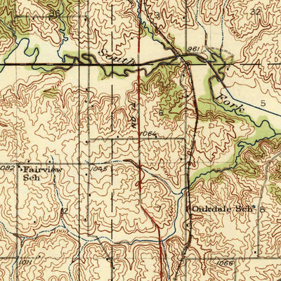 United States Geological Survey Corydon, IA (1937, 62500-Scale) digital map