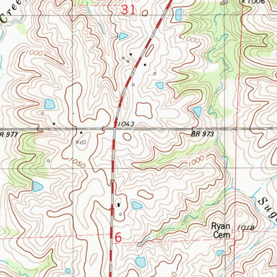 United States Geological Survey Corydon NE, IA (1982, 24000-Scale) digital map
