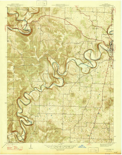 United States Geological Survey Corydon West, IN (1947, 24000-Scale) digital map