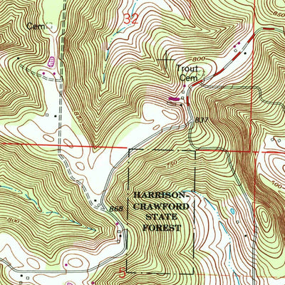 United States Geological Survey Corydon West, IN (1962, 24000-Scale) digital map