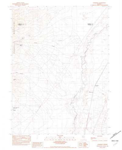 United States Geological Survey Cosgrave, NV (1982, 24000-Scale) digital map