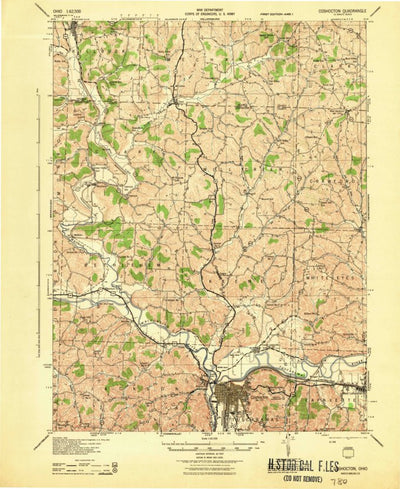 United States Geological Survey Coshocton, OH (1943, 62500-Scale) digital map