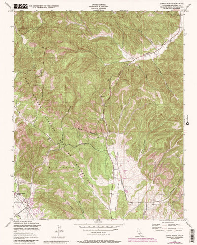 United States Geological Survey Cosio Knob, CA (1949, 24000-Scale) digital map