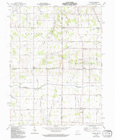 United States Geological Survey Cosmos, OH-IN (1960, 24000-Scale) digital map