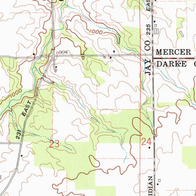 United States Geological Survey Cosmos, OH-IN (1960, 24000-Scale) digital map