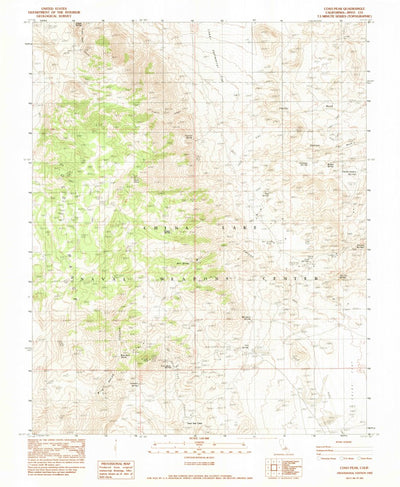 United States Geological Survey Coso Peak, CA (1982, 24000-Scale) digital map