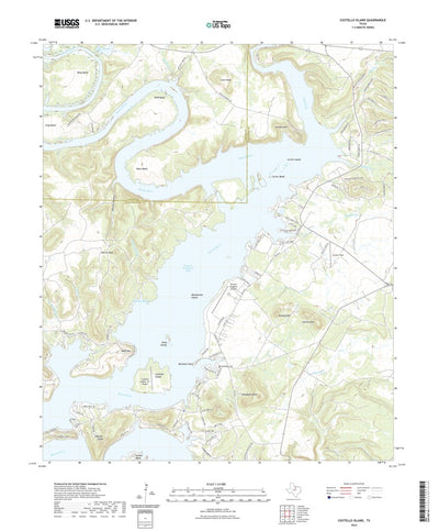 United States Geological Survey Costello Island, TX (2022, 24000-Scale) digital map