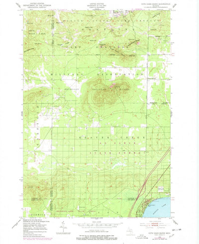 United States Geological Survey Cote Dame Marie, MI (1950, 24000-Scale) digital map