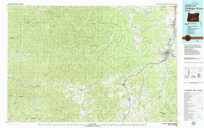 United States Geological Survey Cottage Grove, OR (1979, 100000-Scale) digital map