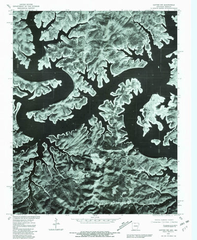 United States Geological Survey Cotter NW, AR-MO (1979, 24000-Scale) digital map