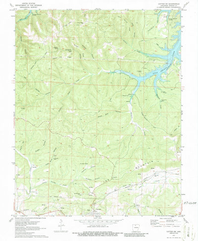 United States Geological Survey Cotter SW, AR (1972, 24000-Scale) digital map