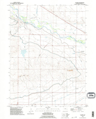 United States Geological Survey Cottier, WY (1990, 24000-Scale) digital map