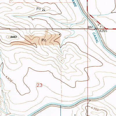 United States Geological Survey Cottier, WY (1990, 24000-Scale) digital map