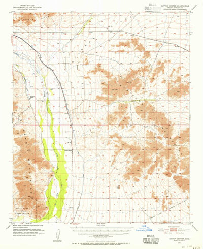 United States Geological Survey Cotton Center, AZ (1951, 62500-Scale) digital map