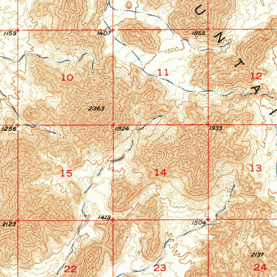 United States Geological Survey Cotton Center, AZ (1951, 62500-Scale) digital map