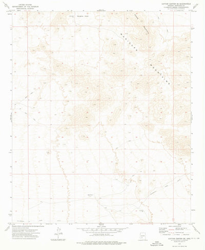 United States Geological Survey Cotton Center SE, AZ (1973, 24000-Scale) digital map
