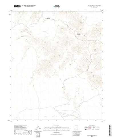 United States Geological Survey Cotton Center SE, AZ (2021, 24000-Scale) digital map