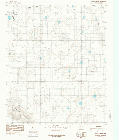 United States Geological Survey Cotton Center, TX (1985, 24000-Scale) digital map