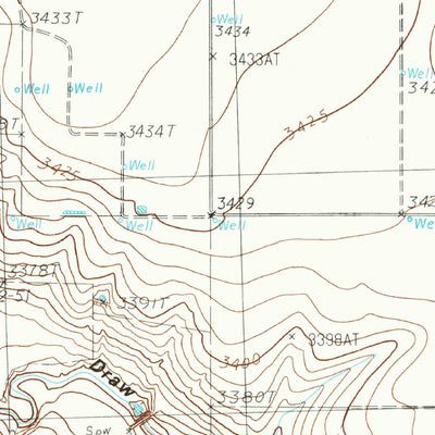 United States Geological Survey Cotton Center, TX (1985, 24000-Scale) digital map