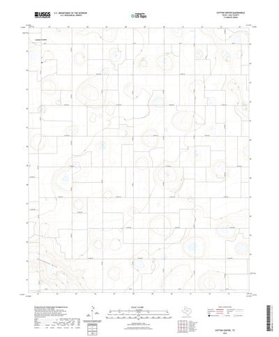 United States Geological Survey Cotton Center, TX (2022, 24000-Scale) digital map