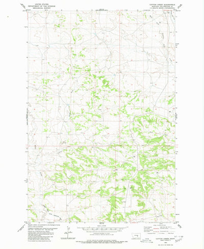 United States Geological Survey Cotton Creek, MT (1980, 24000-Scale) digital map