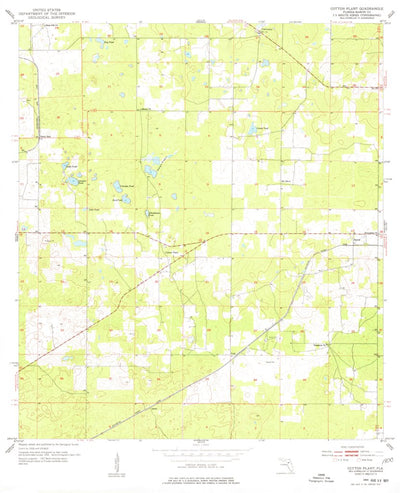 United States Geological Survey Cotton Plant, FL (1954, 24000-Scale) digital map
