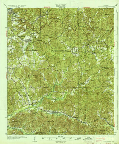 United States Geological Survey Cottondale, AL (1934, 62500-Scale) digital map