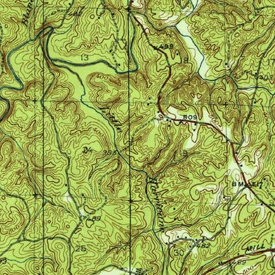 United States Geological Survey Cottondale, AL (1934, 62500-Scale) digital map