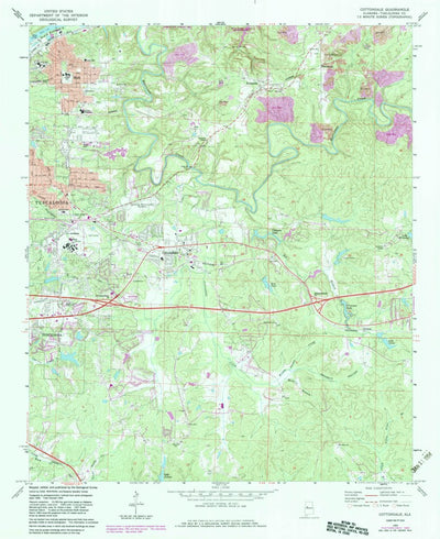 United States Geological Survey Cottondale, AL (1969, 24000-Scale) digital map